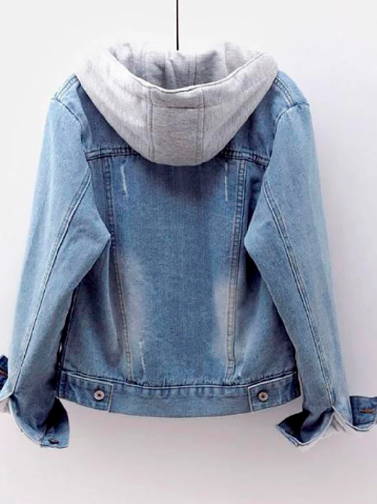Jaqueta Jeans Feminina Com Lycra
